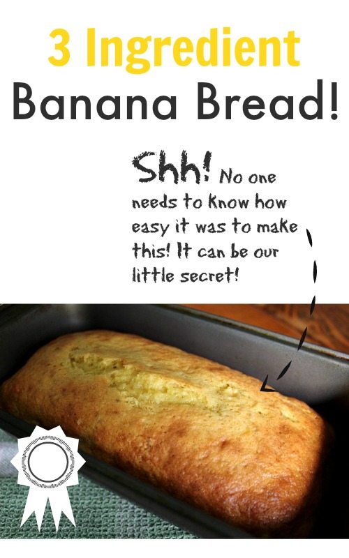 Easy 3 Ingredient Banana Bread